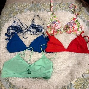 Lot of 5 size small bikini tops  - Mixed Colors